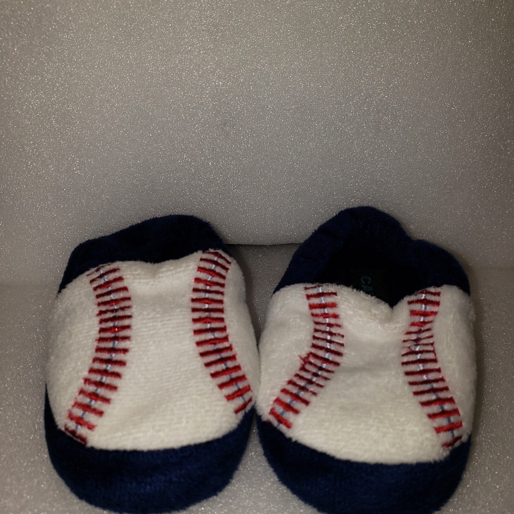 Toddler baseball slippers size 0-5